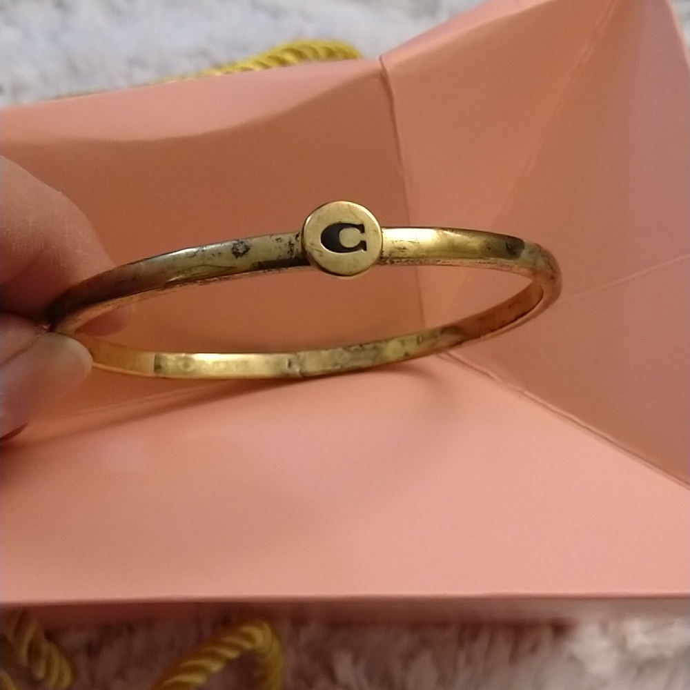 Vintage Coach Brass Bangle with snap-clasp